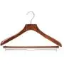 HNIWDJ Set of 2, Clothes Hangers Wide Shoulders No Traces Beech Coat Hangers Indoor Airer Wooden Solid Wood Clothes Hangers (Color : A, Size : 2 Pack)