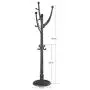 YJA Coat Rack Stand Coat Rack Heavy Duty Hat Clothes Stand Heavy Duty Hat Hanger with 3 Hooks for Office Entrance Clothes Storage Shelves (Color : Light Brown)