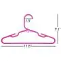 Neaties American Made 60 Premium Childrens Pink Plastic Hangers with Notches and Heavy Duty Flexible Construction, 60pk