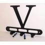 Capital Letter V Monogram Wall Hook Hanger. Satin Black. Solid Steel. Screws Included.