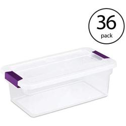 STERILITE 1751 6-Quart Clearview Latch Boxes Storage Tote (36 Pack)