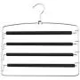 Pants Hangers 5 Layers Stainless Steel Non-Slip Rack Starcy Padded Swing Arm Space Saving Clothes Slack Hangers Closet Storage Organizer Pants Hangers 5 Layers Stainless Steel Non-Slip Rack Starcy Padded Swing Arm Space Saving Clothes Slack Hangers Closet Storage Organizer