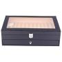 Pen Display Boxes 24 Piece Black Leather Flannel Pen Organizer Box,Glass Pen Display Case Storage Boxes with Lid,Top Glass Window Two Level Display Case with Drawer Pen Collection Display Case (Black) Pen Display Boxes 24 Piece Black Leather Flannel Pen Organizer Box,Glass Pen Display Case Storage Boxes with Lid,Top Glass Window Two Level Display Case with Drawer Pen Collection Display Case (Black)