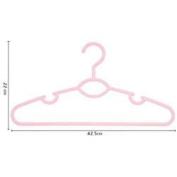 SAASNY Premium Quality Plastic Hangers,The Hanger Store 25 Pink Non-Slip Plastic Hangers Space Saving Coat Clothes Hangers with Trouser Bar for Dress,Jacket,Heavy Clothes Hangers