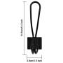 Rustic Entryway Hooks | 10 Pack of Black Wall Mounted Vintage Double Coat Hangers with Large Metal Screws Included