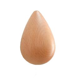 ZEMIN Wall Mounted Coat Rack Clothes Hat Hanger Holder Hooks Water Drops Cute Simple Style Wood, Log， 5x7cm (Color : Log, Size : 3 Pieces)