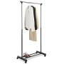 Whitmor Adjustable Garment Rack - Rolling Clothes Organizer - Black and Chrome