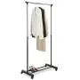 Whitmor Adjustable Garment Rack - Rolling Clothes Organizer - Black and Chrome