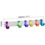 uxcell Wall Mounted Adjustable Colorful 12 Hangers Towel Hat Coat Clothes Wall Hook Rack Rail 2pcs