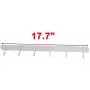 uxcell Bathroom 6 Hooks Wall Mounted Towel Storage Hanger Clothes Organizer Rack Rail