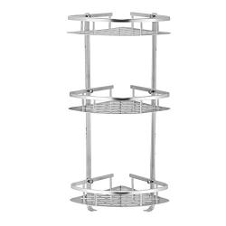 3 Layer Triangular Shower Shelf Bathroom Corner bath Rack Storage Basket Hanger