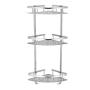 3 Layer Triangular Shower Shelf Bathroom Corner bath Rack Storage Basket Hanger