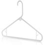 HANGERWORLD 20 White 16inch Plastic All Purpose Coat Clothes Garment Pant Skirt Bar Hangers Loop Hooks