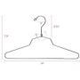 10 Quality Metal Hangers, Swivel Hook, Stainless Steel Heavy Duty Wire Clothes Hangers (10, Petite/Teens - 14