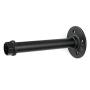 Sumnacon 2 Pcs 7.7 Inch Industrial Pipe Clothes Bar - Heavy Duty Rustic Metal Coat Hanger with Screws, Wall-Mounted Garment Holder Rack for Bedroom/Bathroom/Cabinet/Boutique/Clothing Store, Black