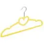 10pcs Random Color Non-Slip Ultra-Thin 360 Degree Swivel Flocked Adult Clothes Hangers with Heart Tie Bar,Wedding Hanger Heart-Shaped Hangers