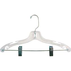 The Great American Hanger Company 700204-100 Plastic Kids Combo Hangers, Clear, Large