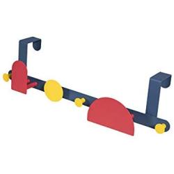 Nakko Over The Door Hook Hanger, Strong Metal Organizer for Cloth, Towel, Hat, Bag, Belt, Scarf, Jewelry, Multi Color Door Coat Rack, Iron