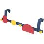 Nakko Over The Door Hook Hanger, Strong Metal Organizer for Cloth, Towel, Hat, Bag, Belt, Scarf, Jewelry, Multi Color Door Coat Rack, Iron