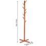 Jeffergarden Wooden Tree Coat Rack 8 Hooks Clothes Rack Stand for Coats Hats Scarves Bag Hallway Entryway Coat Hanger Stand for Clothes, Suits, Accessories(2#)