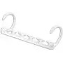 10pcs Space Saving Hanger 5 Hole Plastic Cloth Hanger Hook Magic Clothes Hanger with Hook Closet Organizer