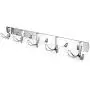 OUNONA Wall Mount Hook Rack, Stainless Steel Coat Rack Coat Hooks with 5 Heavy Duty Hanger Hooks, Hook Rail for Towel Bag Clothes, 17.32-Inch