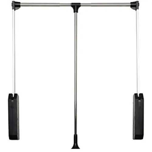 GWXYMJ Coat Rack Wardrobe Lifting Clothes Hanger, Wardrobe Pull-Down Clothes Rail, Automatic Rebound Cloakroom Hanger Rod, Hydraulic Buffer Hanger Rod (Size : 830-1150mm)