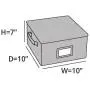Covermates ? 10 Inch Zip-Top Storage Boxes ? 10W x 10D x 10H ? 2 YR Warranty ? Year Around Protection - Graphite