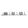 MYBROOMHOLDER Wall Mount Broom Holder - Organizer Stainless Steel (3 Handle and 4 Hook) for Mop Dustpan Closet Tool Storage Utility Rack Kitchen Cabinet Door Hanger