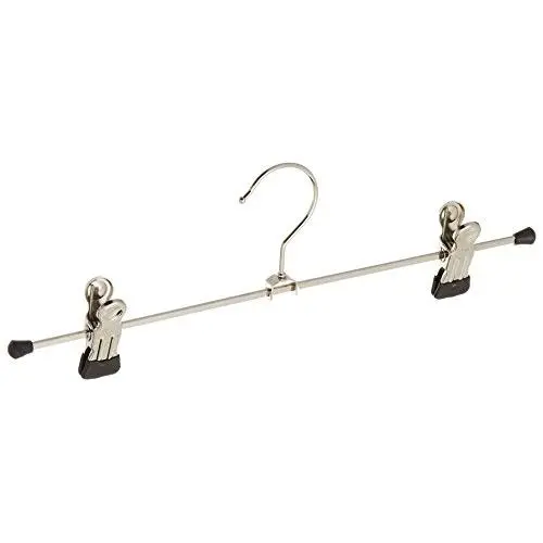 Mawa by Reston Lloyd Non-Slip Space-Saving Clothes Hanger For Pants & Skirts with Two Extra Large Clips, 15 3/4 inch, Style K/40DG, Set of 2, Black Mawa by Reston Lloyd Non-Slip Space-Saving Clothes Hanger For Pants & Skirts with Two Extra Large Clips, 15 3/4 inch, Style K/40DG, Set of 2, Black