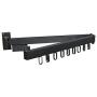 Yagaga Wall Mounted Clothes Dry Racks, Multi-Function Expandable Drying Rack Hanger 360 Degree Rotating for Bathroom Balcony and Bedroom (Black) Yagaga Wall Mounted Clothes Dry Racks, Multi-Function Expandable Drying Rack Hanger 360 Degree Rotating for Bathroom Balcony and Bedroom (Black)