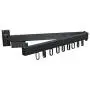 Yagaga Wall Mounted Clothes Dry Racks, Multi-Function Expandable Drying Rack Hanger 360 Degree Rotating for Bathroom Balcony and Bedroom (Black)