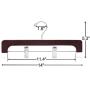 JS HANGER Wooden Hanger with Two Chrome Clips, Walnut, 10-Pack