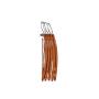 Pillowtex Wood Coat Clothes Closet Hanger w/Locking Bar - Set of 5 Cherry Finish Hangers