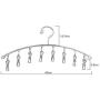 Stainless Steel Clips Drying Rack for Underwear Hanging Bra Sock Folding Laundry Hanger Drying Clothes Rack Dryer