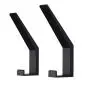 Coat Hooks Wall Mounted Towel Hook Heavy Duty Aluminum Double Robe Hanger for Bathroom Kitchen Office Farmhouse 2 Pack Anodized (Black)