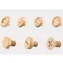 Nordic Wooden Dot Hooks Screws Shape Wall Clothes Hanger Buttons Shape Coat Rack for Bag Home Decorative Clothes Rack,3Pcs-Set