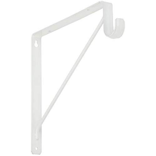 Stanley Hardware S822-094 108BC Heavy Duty Shel and Rod Bracket in White