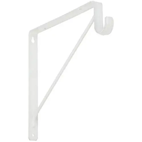 Stanley Hardware S822-094 108BC Heavy Duty Shel and Rod Bracket in White Stanley Hardware S822-094 108BC Heavy Duty Shel and Rod Bracket in White