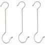 Maydahui 5PCS Extra Long 16 inch S Shaped Hooks Stainless Steel Large Size Silver Hanger for Bird Feeder, Plant Hanger, Tree Branch Hook, Clothes, Outdoor Lights