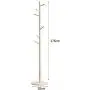 TLTLYMJ Coat Rack, Solid Wood Bedroom Hangers, Home Floor, Simple Office Clothes Rack (Color : Dark Brown)