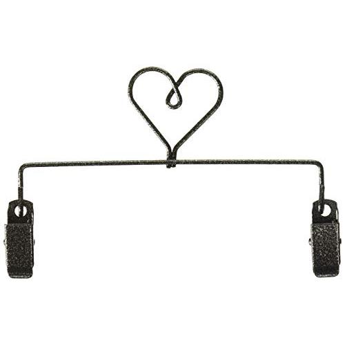 Ackfeld Manufacturing 35692 6in Heart Holder Charcoal Quilt Clip Hanger,