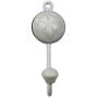 Indianshelf Handmade 1 Artistic Vintage Cream Ceramic Flower Clothes Hooks Holders/Key Holder