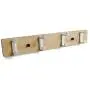 NIKKY HOME Wall Mounted Coat Rack Hanger Dual Hooks for Bags Clothes in Hallway Entryway Bedroom Bathroom 4 Hooks, Natural Color NIKKY HOME Wall Mounted Coat Rack Hanger Dual Hooks for Bags Clothes in Hallway Entryway Bedroom Bathroom 4 Hooks, Natural Color