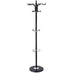Chaukin 15 Hooks Floor Coat Rack, Entryway Jacket Hanger Bag Stand Three-Legged Bedroom Clothes Rack Hanging Hat