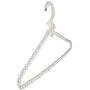 White Faux Pearl Bow Clothes Hangers Hook Rack for Adults 39cm White Faux Pearl Bow Clothes Hangers Hook Rack for Adults 39cm