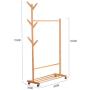 XIAOLONG Coat Rack, Modern Minimalist Coat Rack Simple Coat Rack Storage Living Room Hangers Bamboo Floor Clothes Rack Bedroom Mobile Creative Rack