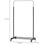 MyGift Freestanding 60-Inch Stainless Steel Single Rod Garment Organizer Rack/Rolling Clothes Hanger