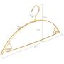 Metal Hangers for Clothes Dressing Strong Package 10 Cromado, antirust, Antiskid, Save Space, Gold 42 cm