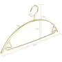 Metal Hangers for Clothes Dressing Strong Package 10 Cromado, antirust, Antiskid, Save Space, Gold 42 cm Metal Hangers for Clothes Dressing Strong Package 10 Cromado, antirust, Antiskid, Save Space, Gold 42 cm